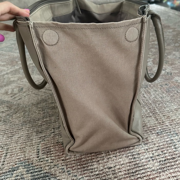 Tory Burch Ella Canvas Leather Tote in French Gray - Picture 6 of 12